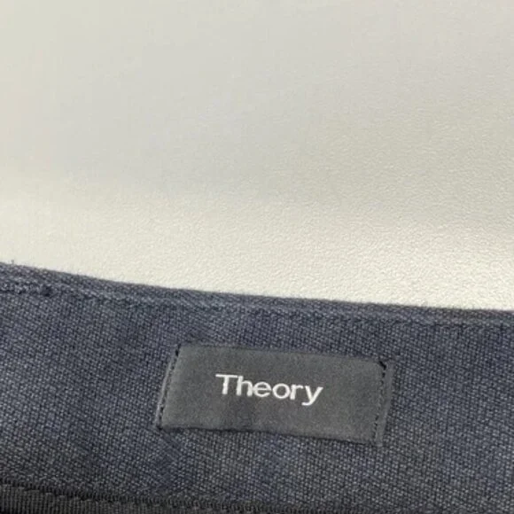 NEW THEORY Mens Pants Black Size 33 Zaine SW Jaspe Twill Slim Button